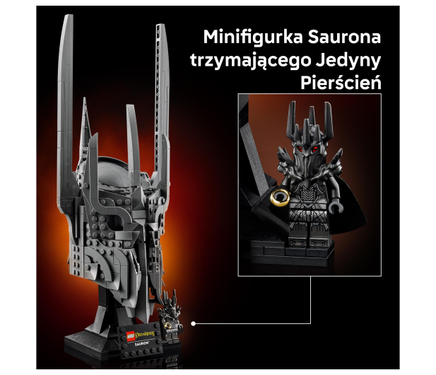 LEGO ICONS 11373 Władca pierścieni: Hełm Saurona - 1489542 - zdjęcie 14